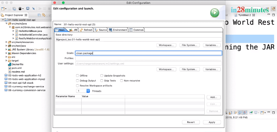 Edit configuration