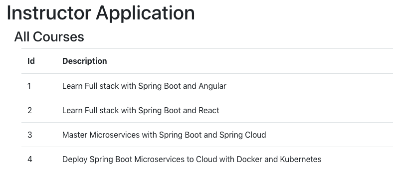 Adding Description to course application